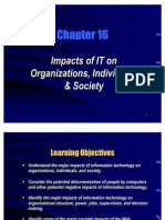 Impacts of IT On Organizations, Individuals & Society