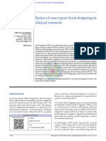 Basics of designing clinical case report forms