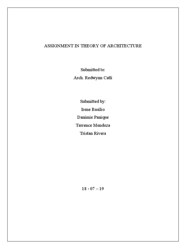 Theory of Organic Architecture Assignment | PDF | Nature | Art Media