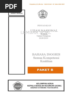 Latian Soal Bahasa Inggris Paket 2 Autofocus Graphic Design