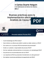 Buenas Prácticas para La Implementación Efectiva Del Análisis de Causa Raíz CMC CH 2018