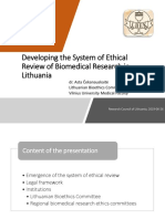 Cekanauskaite - Developing Ethical Review System in LT PDF