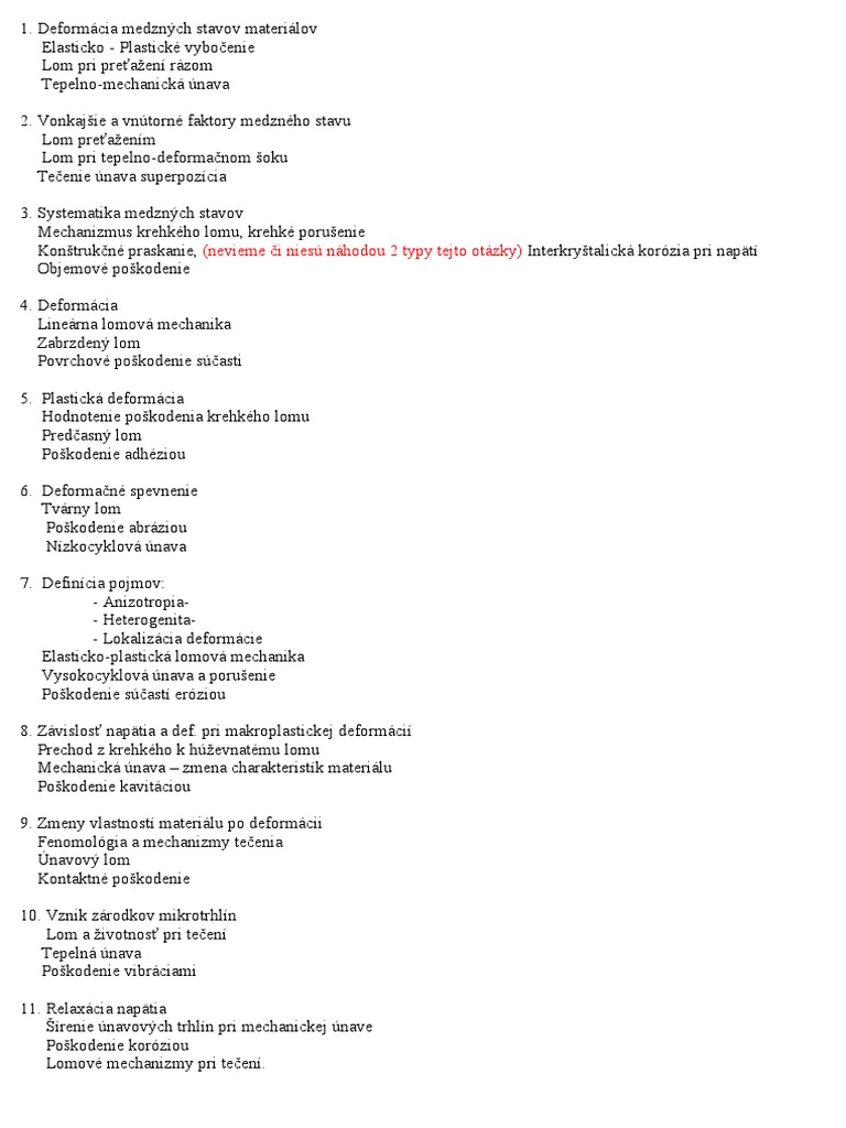Otazky Na Skusku | PDF