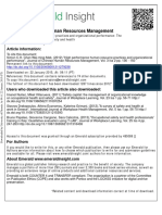 High Performance Human Resource Practies and Organization Performance PDF