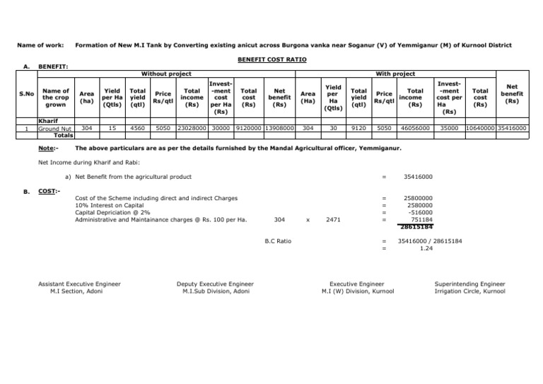 BC Ratio PDF Yield (Finance) Agriculture