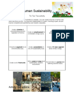 Human Sustainability Tic Tac Toe