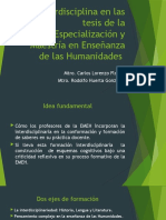 Rodolfo Huerta González, Carlos Lorenzo Flores. La Interdisciplina Congreso en Las Tesis de La EMEH. RIE