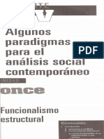 Sociología (Funcionalimo Estructural)