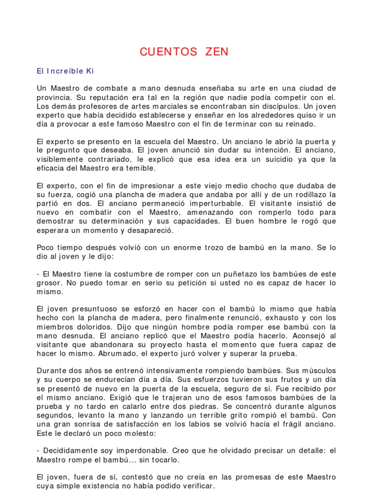 Cuentos Zen PDF Samurai Tai Chi
