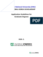 CNU 2020 Global Korea Scholarship Application Guidelines