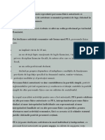 Persoană Fizică Autorizată Reprezintă Persoana Fizică Autorizată Să Desfăşoare Orice Formă de Activitate Economică Permisă de Lege