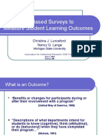 Using Web-Based Surveys to Measure Student Learning Outcomes