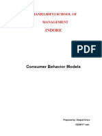 consumer bahavior models in marketing