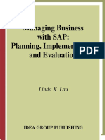 IGP - Managing Business With SAP. Planning Implementation and Evaluation