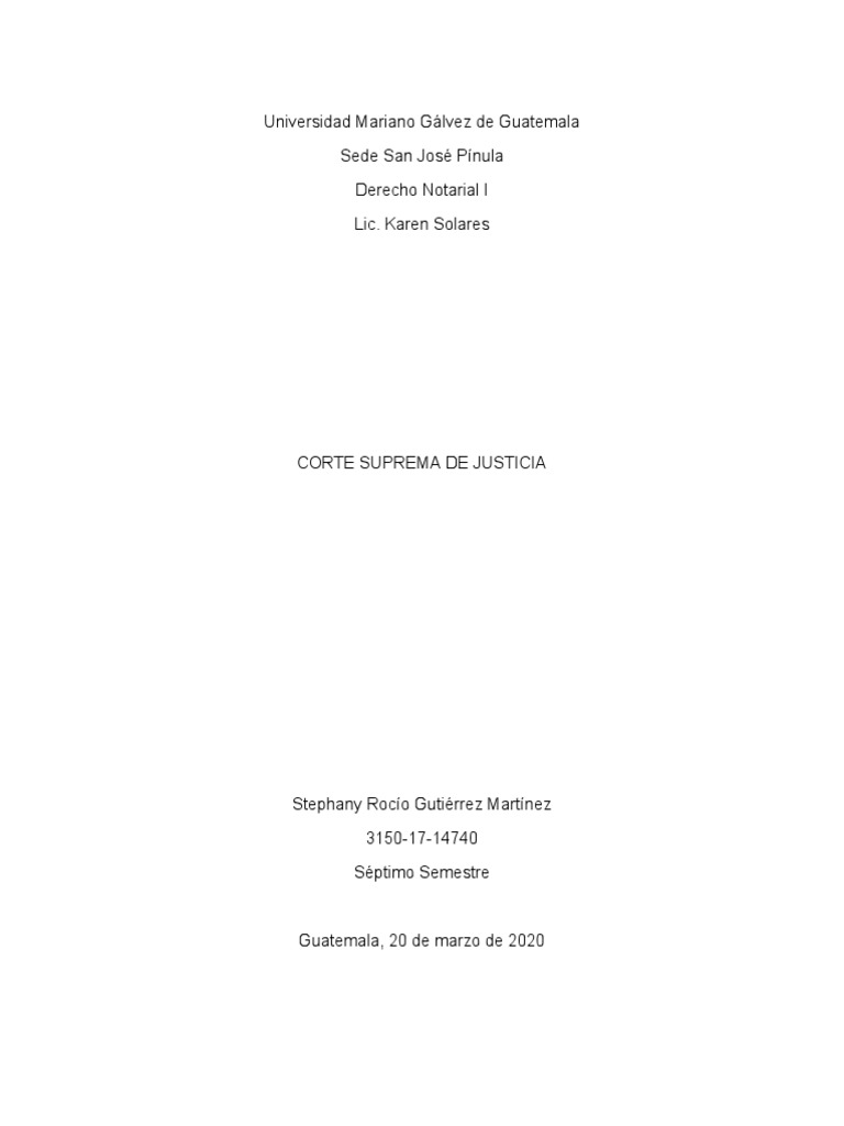 Estructura y Funciones de la Corte Suprema | PDF | Separación de ...