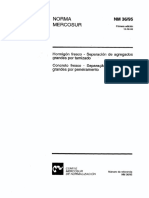 NBR NM 36 - 1995 - Concreto Fresco - Separacao De Agregados Grandes Por Peneiramento.pdf