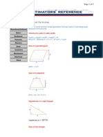 Useful Basic Mathematical Formulas