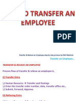 3. IFHRMS - Transfer and Relieve an Employee