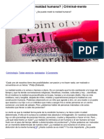 ¿Se Puede Medir La Maldad Humana Criminal-Mente PDF