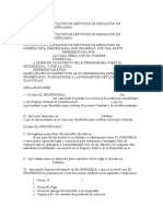 Contrato de Prestaci N de Servicios de Mediaci N en Compraventa Inmobiliaria