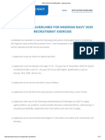 APPLICATION GUIDELINES - Nigerian Navy2020