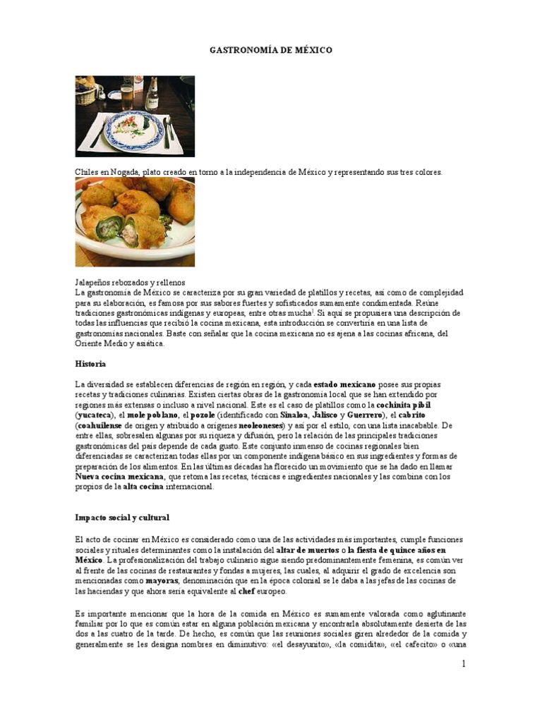 Tecnicas Culinarias Iii, PDF, Cocina mexicana