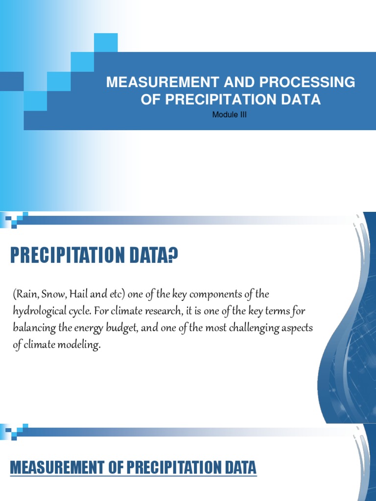 Precipitation Measurement Techniques | PDF | Precipitation | Rain