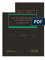 Ley de Sociedades Comerciales. Tomo 1. Ricardo Nissen PDF