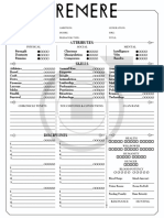 Tremere Character Sheet