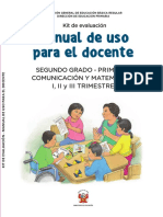 Manual de uso para el docente. Segundo grado de Primaria Comunicación y Matemática, I, II y III trimestre kit de evaluación.pdf