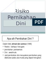 Risiko Pernikahan Dini