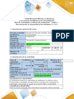 Guía de Actividades y Rúbrica de Evaluación - Etapa 1 - Reconocer La Comunidad y Las Unidades 1, 2 y 3