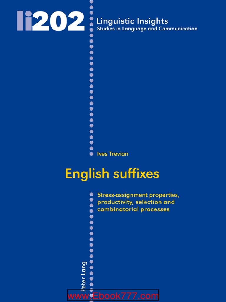 English Suffixes PDF Stress (Linguistics) Dictionary