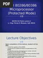 MICRO133 Prelim Lecture 3 Intel 80286 and 80386 Microprocessor Protected Mode Addressing v2