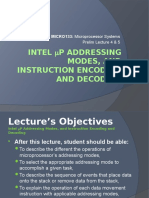 MICRO133 Prelim Lecture 4 5 Intel P Addressing Modes and Instruction Encoding and Decoding