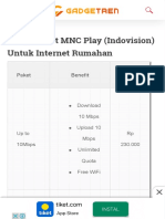 Paket MNC Play (Indovision) Yang Cocok Untuk Internet Rumahan Gadgetren