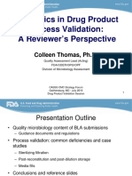 FDA - Drug Product Process Validation PDF