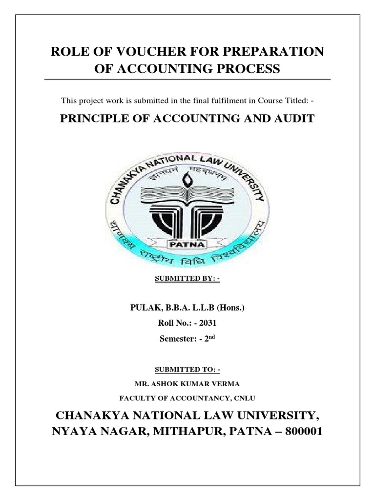 Voucher Preparation in Accounting Class 11 | PDF | Debits And Credits ...