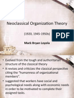 Neoclassical Organization Theory