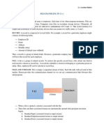 C++ File Handling Notes