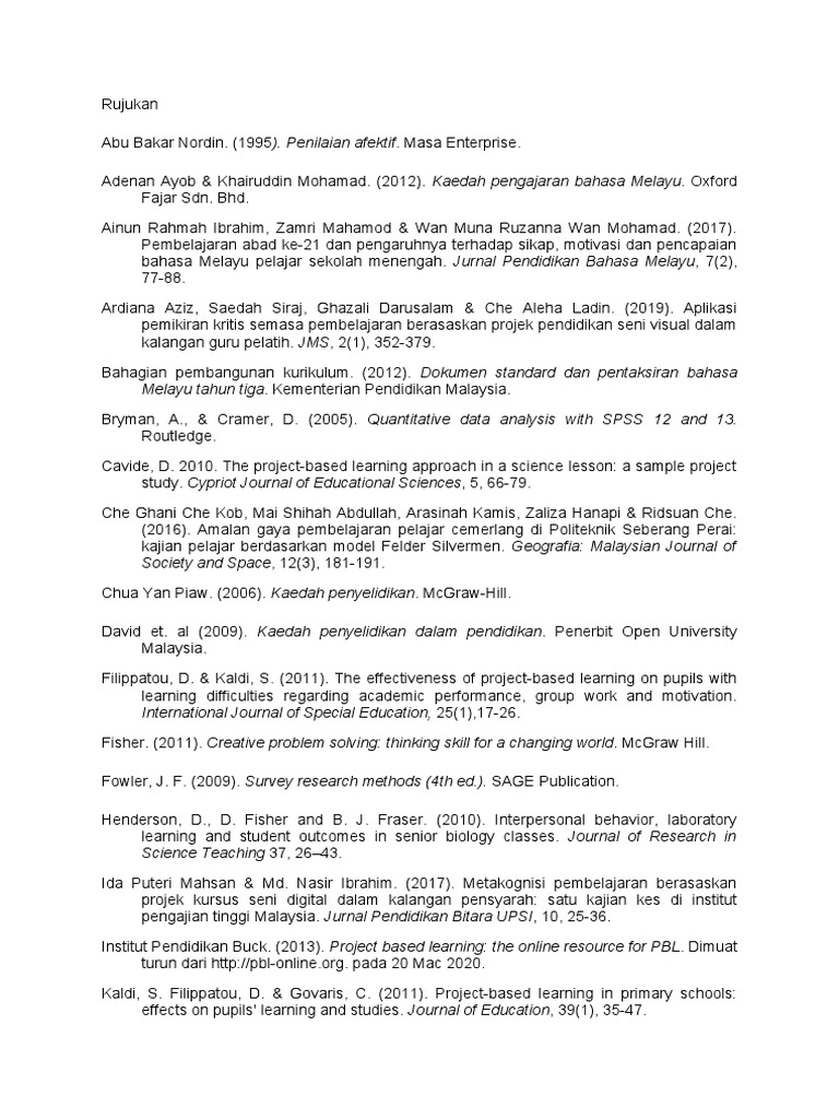 Project-Based Learning Research References | PDF | Project Based ...