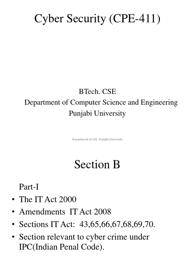 Overview of Cyber Laws in India | PDF | Security Hacker | White Hat ...