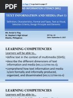 Mediaandinformationliteracymil Textinformationandmediapart1 170907011110 PDF