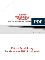 Faktor pendukung dan penghambat pelaksanaan sistem informasi keperawatan