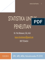 Pengantar Statistika Terapan 2018
