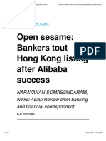 Open sesame, Bankers tout Hong Kong listing after Alibaba success
