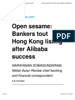 Open Sesame, Bankers Tout Hong Kong Listing After Alibaba Success