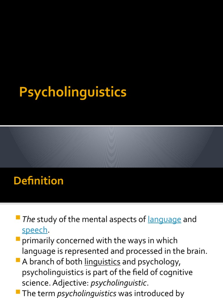 Understanding Psycholinguistics | PDF | Second Language Acquisition ...