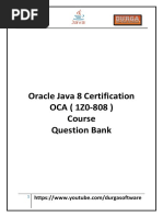 Oracle Java 8 Certification OCA 1Z0 808 Course Question Bank