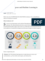 Artificial Intelligence and Machine Learning in Industry 4.0